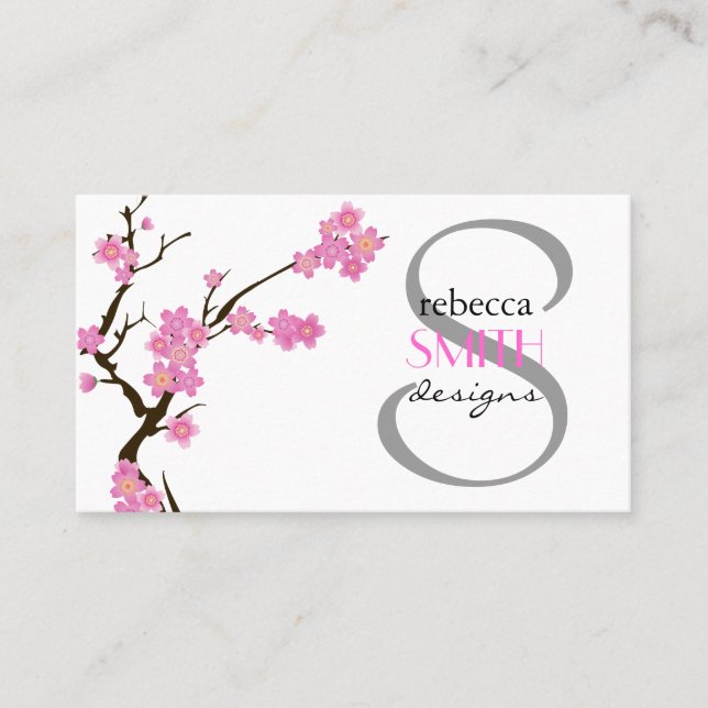 Carte De Visite Fleur de cerise, Sakura, fleuriste, Fleur Shop (Devant)