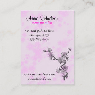Carte De Visite Fleur de cerise, Sakura, fleuriste, Fleur Shop