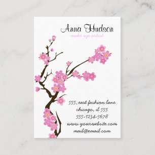 Carte De Visite Fleur de cerise, Sakura, fleuriste, Fleur Shop