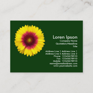 Carte De Visite Fleur de couverture - Vert foncé