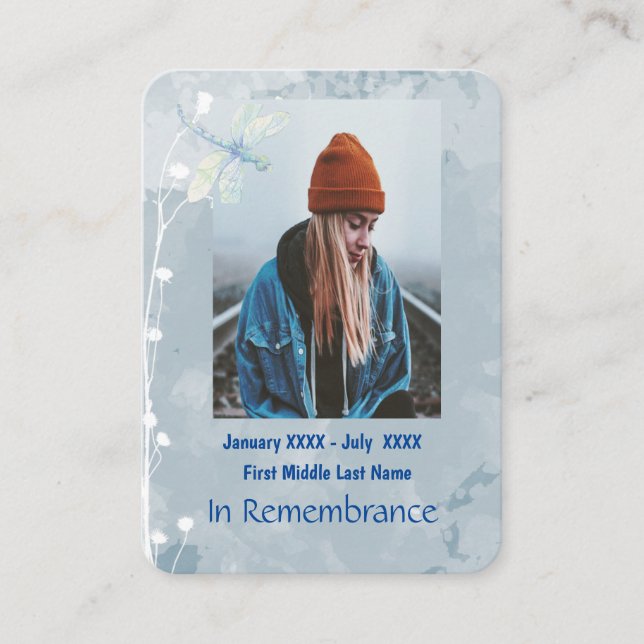 Carte De Visite Fleur de dragons Memorial Keepsaké (Devant)