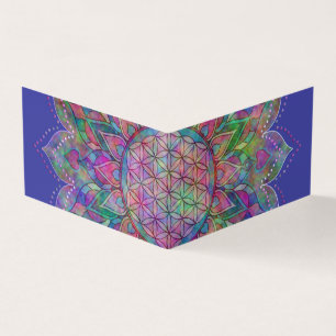 Carte De Visite Fleur de la vie - Indien Mandala 7c