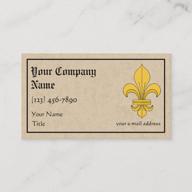 Carte De Visite Fleur-De-lis (Devant)