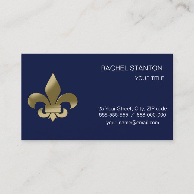 Carte De Visite Fleur de Lis (Devant)
