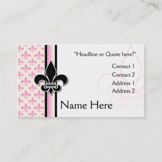 Carte De Visite Fleur de Lis (Devant)