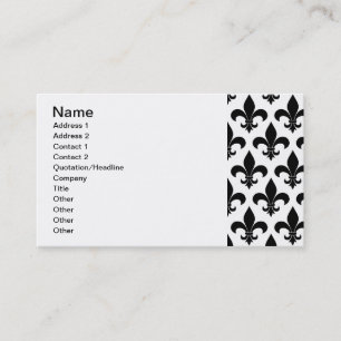 Carte De Visite Fleur de lis Motif