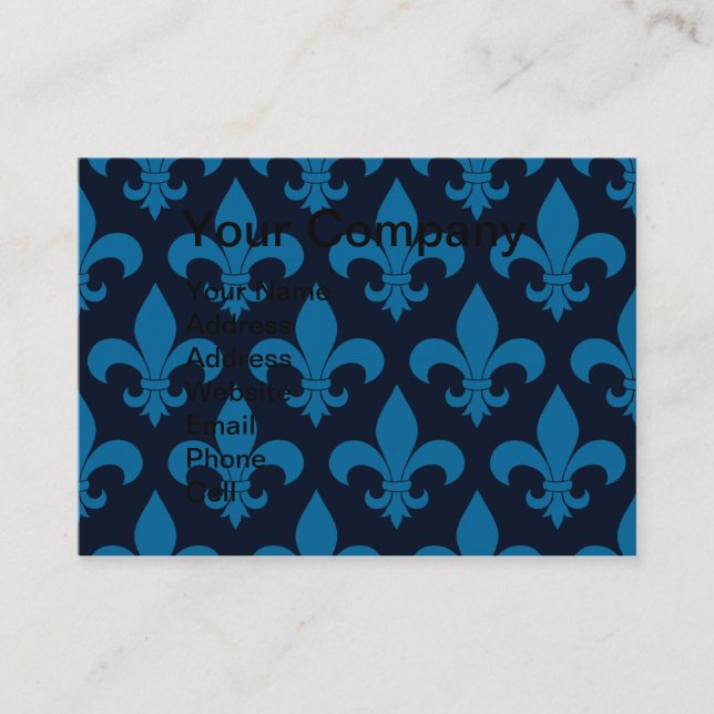 Carte De Visite Fleur de lis Motif Classic (Devant)