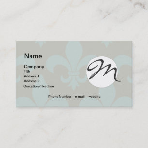 Carte De Visite Fleur de lis Motif Classic