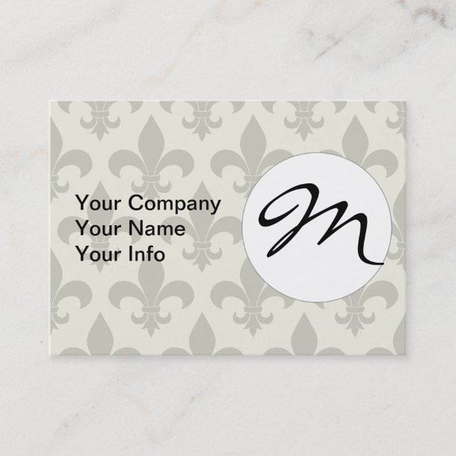 Carte De Visite Fleur de lis Motif Classic (Devant)