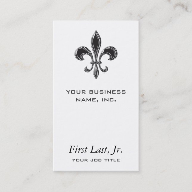 Carte De Visite Fleur De Lis - Stripey (Devant)