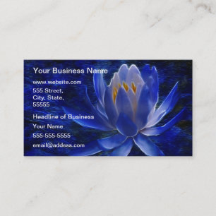 Carte De Visite Fleur de Lotus bleu