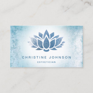 Carte De Visite fleur de lotus bleu