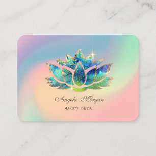 Carte De Visite Fleur de lotus bleue élégante colorée