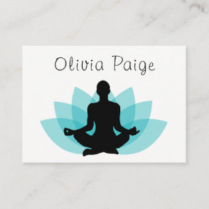 Carte De Visite Fleur de Lotus de méditation d'instructeur de yog