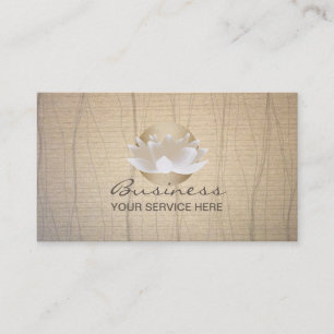 Carte De Visite Fleur de Lotus d'or et arrière - plan élégant de