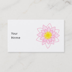 Carte De Visite Fleur de Lotus élégante