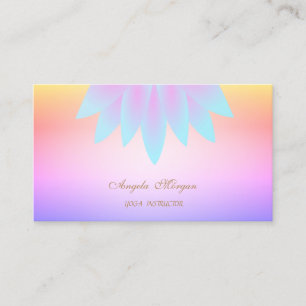Carte De Visite Fleur de Lotus Ombrée de Style Professionnel