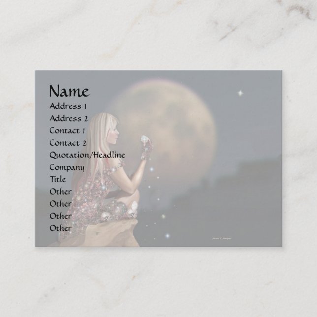 Carte De Visite Fleur de lune 2 (Devant)