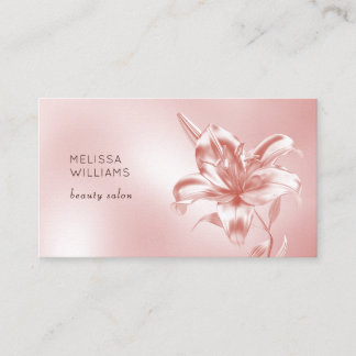 Carte De Visite Fleur de Lys 3D Métallisé Rouge Gêne