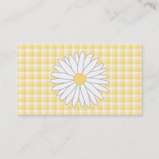 Carte De Visite Fleur de marguerite dans jaune et le blanc (Devant)