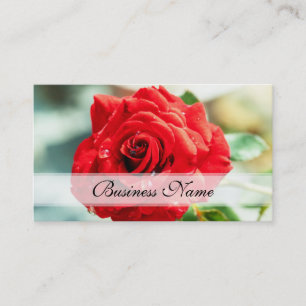 Carte De Visite Fleur de rose rouge