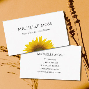 Carte De Visite Fleur de soleil moderne simple