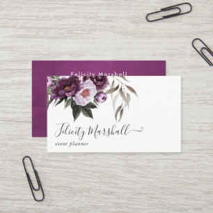 Carte De Visite Fleur de velours profond