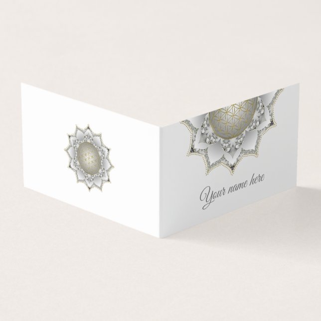Carte De Visite Fleur De Vie - Blossoms Mandala 1 (Extérieur)