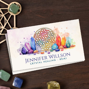 Carte De Visite Fleur de vie Cristal guérison