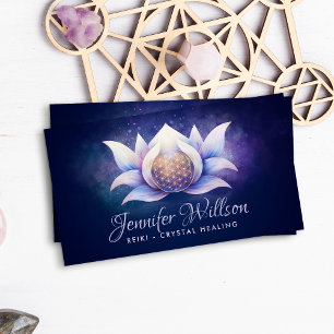 Carte De Visite Fleur de vie dans la fleur de lotus - Flux cosmiqu