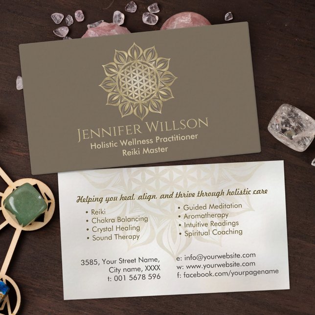 Carte De Visite Fleur de vie en lotus (Créateur téléchargé)