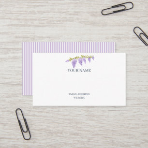 Carte de visite Fleur de Wisteria Rayure Violette