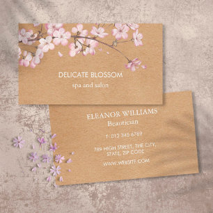 Carte De Visite Fleur délicieuse Rustique Kraft