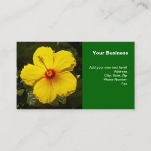 Carte De Visite Fleur d'Hibiscus jaune