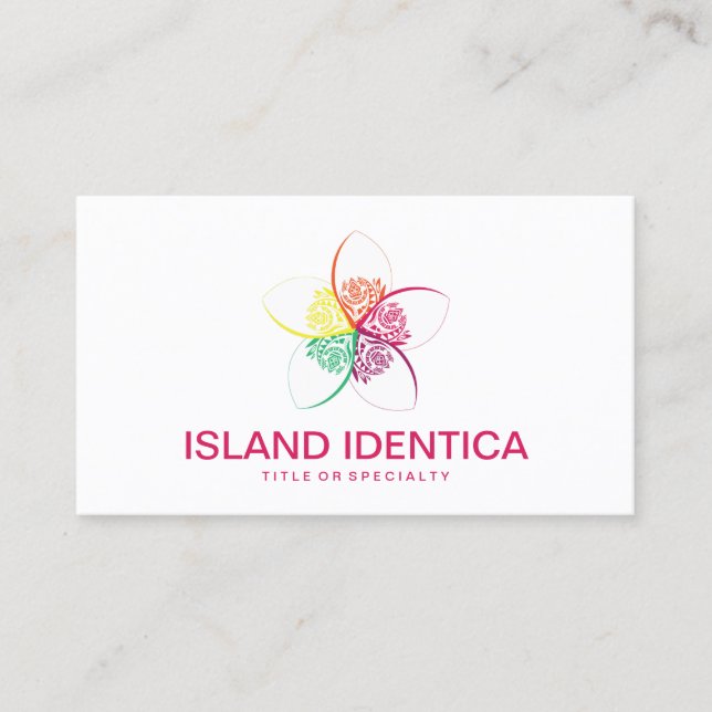 Carte De Visite fleur d'île (Devant)