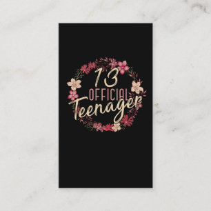 Carte De Visite Fleur du 13e anniversaire 2008 Officielle Adolesce