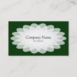 Carte De Visite Fleur en cristal - Vert foncé