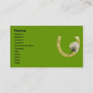 Carte De Visite Fleur en fer à cheval de trèfle