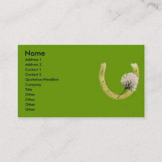 Carte De Visite Fleur en fer à cheval de trèfle