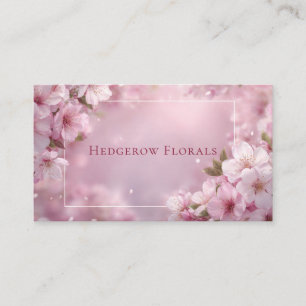 Carte De Visite Fleur éthérée rose de cerisier flou floral