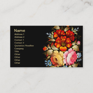 Carte De Visite Fleur fine Cool Cute Girl Retro Floral