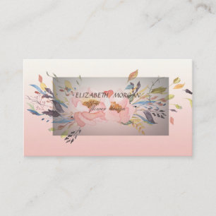 Carte De Visite Fleur Florale Aquarelle Moderne Élégante