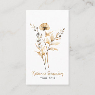 Carte De Visite Fleur florale lunaire