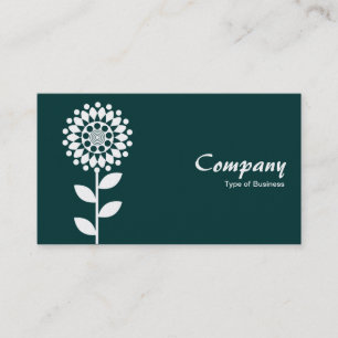 Carte De Visite Fleur géométrique - Côtés alternatifs (or)