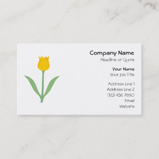Carte De Visite Fleur jaune de tulipe