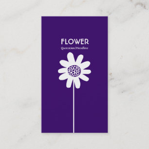 Carte De Visite Fleur longue tige VI - violet profond