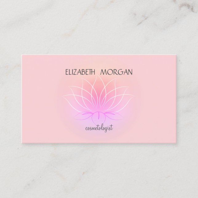 Carte De Visite Fleur Lotus Élégante Moderne (Devant)