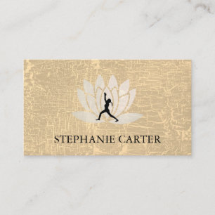 Carte De Visite Fleur Lotus Instructeur de yoga