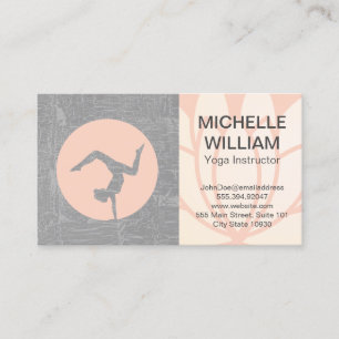 Carte De Visite Fleur Lotus   Logo de Yoga Studio