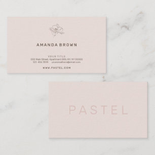 Carte De Visite Fleur Minuscule Minimaliste